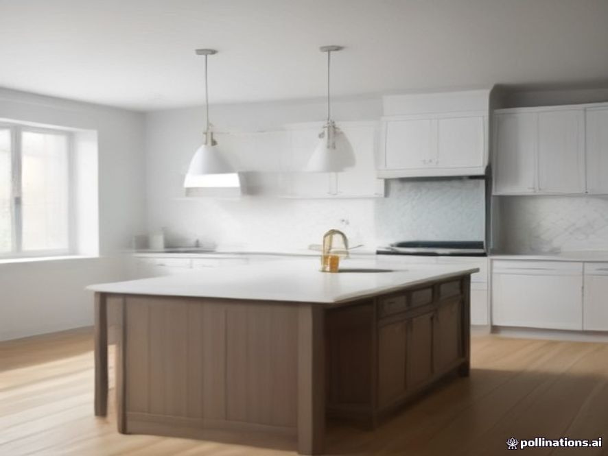 kitchen redesigned with AI in a Scandinavian style